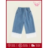 Quần Jeans Ống Suông Bé Gái Lưng Thun Gấu Phối Ren Vải Bò Mềm Mịn Giá 202.000đ 9