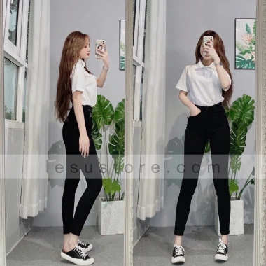 Quần Jeans Skinny Đen 9 Tấc Dài - Giá Giảm 360k, Phong Cách Tự Tin