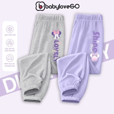 Quần jogger dài thu đông bé gái BabyloveGO BST Disney 2.026, thun co giãn thoải mái, giá 109.000đ 2 Quần jogger dài thu đông bé gái BabyloveGO BST Disney 2.026, thun co giãn thoải mái, giá 109.000đ 2
