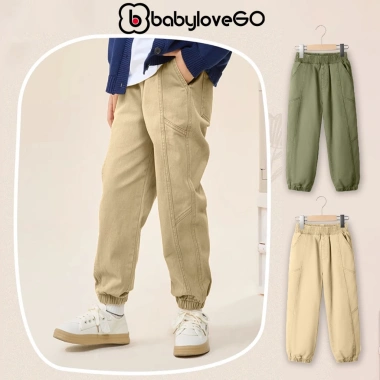 Quần jogger kaki bé trai ống rộng Hàn Quốc BabyloveGO KK04 giá 145.000