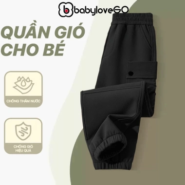 Quần jogger kaki bé trai ống rộng Hàn Quốc BabyloveGO KK04 giá 145.000