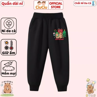 Quần Jogger Nỉ Capybara CIUCIU KID cho Bé Trai và Bé Gái - Da Cá Dãn, Giá 169k 4