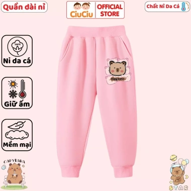 Quần Jogger Nỉ Capybara CIUCIU KID cho Bé Trai và Bé Gái - Da Cá Dãn, Giá 169k 8