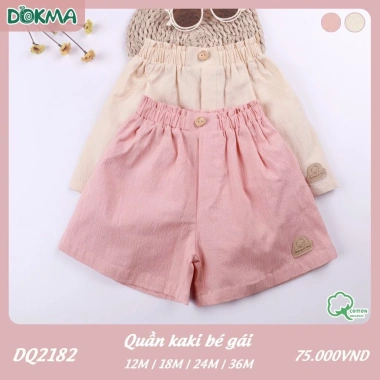 Quần Kaki Bé Trai và Bé Gái Dokma DQ2.182-2.210 9-13kg 9-36M Giá Chỉ 75.000 7