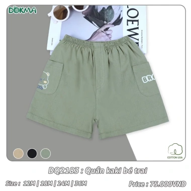 Quần Kaki Bé Trai và Bé Gái Dokma DQ2.182-2.210 9-13kg 9-36M Giá Chỉ 75.000 9