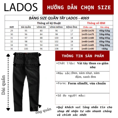 Quần kaki dài nam cao cấp LADOS-4.069, form đẹp, vải co giãn không bay màu - Giá chỉ 281.000₫ 7