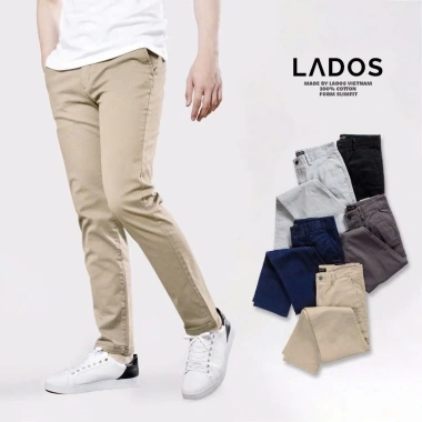 Quần kaki dài nam LADOS slimfit co giãn nhẹ, dáng Âu sang trọng - Giá 275k