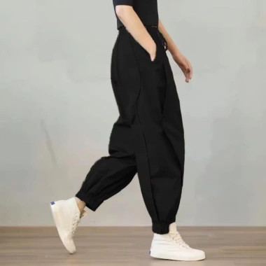 Quần kaki nam nữ thể thao ống rộng bo chun gấu, basic 3 màu Đen Nâu Ghi xám, size 40‑68kg 4 Quần kaki nam nữ thể thao ống rộng bo chun gấu, basic 3 màu Đen Nâu Ghi xám, size 40‑68kg 4