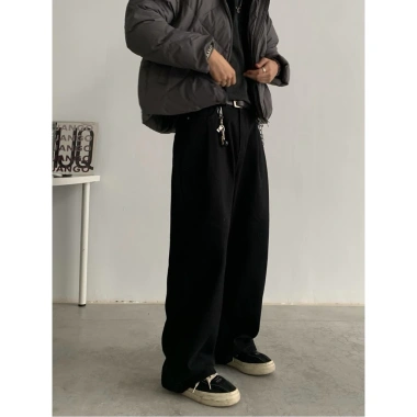 Quần Kaki Nam Ống Rộng Baggy Jiamu Studio - Streetwear Hàn Quốc, Giá ưu đãi 615k 9 Quần Kaki Nam Ống Rộng Baggy Jiamu Studio - Streetwear Hàn Quốc, Giá ưu đãi 615k 9