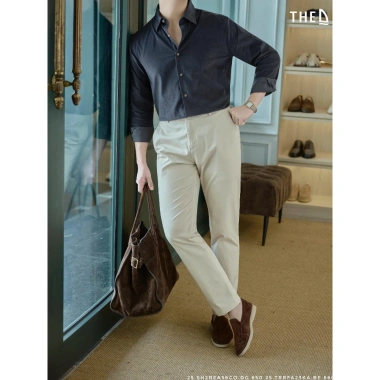 Quần Khaki nam cạp vừa THE D Fit, chất liệu cao cấp, co giãn nhẹ 25 - 660.000 VND