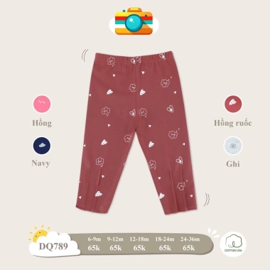 Quần Legging Chữ và Nơ Xinh Đáng Yêu 8-13kg cho Bé Gái DOKMA DQ1.857 Giá 69.000đ 6