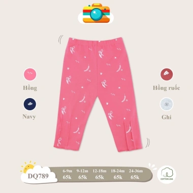 Quần Legging Chữ và Nơ Xinh Đáng Yêu 8-13kg cho Bé Gái DOKMA DQ1.857 Giá 69.000đ 7