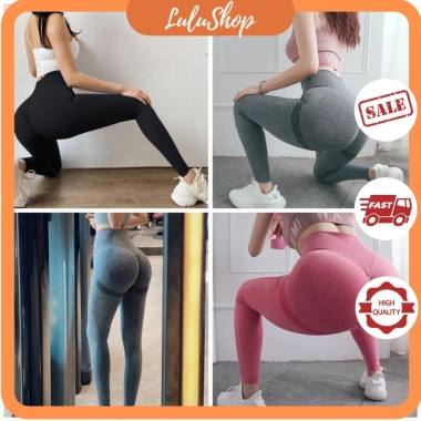 Quần Legging Dài Nữ Gym Cạp Cao Nâng Mông Vải Dệt Kim Co Giãn 4 Chiều 220.000đ