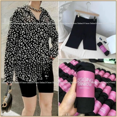 Quần Legging Đùi Cạp Chun Vải Cao Cấp Giãn Tốt Dáng Ôm Giá 59.000₫