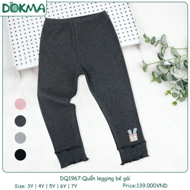 Quần Legging Gân Tăm Dày Dặn Bé Gái 11-25kg Dokma Mã DQ1.967 DQ2.315 Giá 139k 6