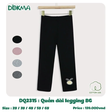Quần Legging Gân Tăm Dày Dặn Bé Gái 11-25kg Dokma Mã DQ1.967 DQ2.315 Giá 139k 10