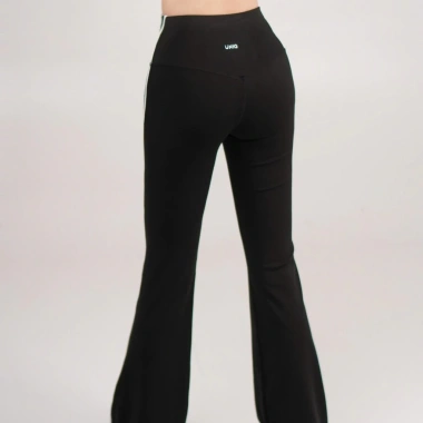 Quần Legging Gym Yoga Nữ UNIQ Cool Peel Cạp Cao Ống Loe Sọc Trắng Thoáng Mát, Đàn Hồi Dễ Dàng, Giá Ưu Đãi 236k 2