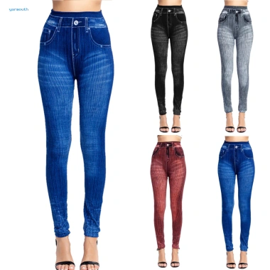 Quần Legging Jean Giả Da Cao Cấp, Siêu Co Giãn, Nâng Mông - Chỉ 233.561đ (Giảm 22%) 6