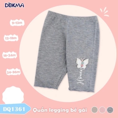 Quần Legging Lửng Viền Bèo Bé Gái Dokma 7-9-16kg Giá 59k Giảm Giá 9
