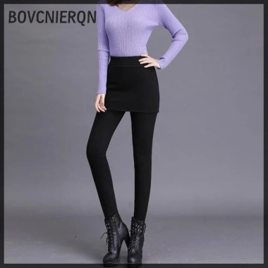 Quần Legging Nữ Họa Tiết Giả Yếm Co Dãn Ấm Áp - Giảm Giá Đến 180.252₫