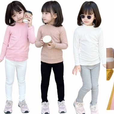Quần legging thu đông bé gái vải len tăm gỗ sồi mềm mại, giữ ấm, size 9‑50kg 8