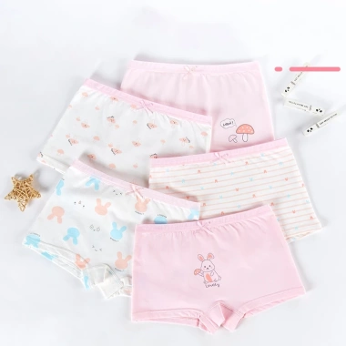 Quần lót bé gái BabyloveGO 5 chip đùi cotton mềm mịn, thoáng mát, giá 59.000 VND 2