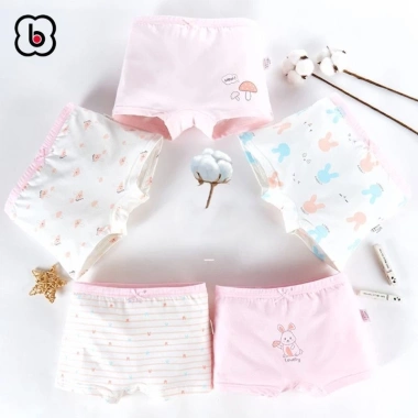 Quần lót bé gái BabyloveGO 5 chip đùi cotton mềm mịn, thông mát NT601 - 49.000đ 2