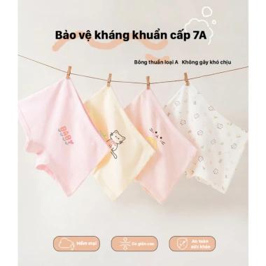 Quần lót bé gái BabyloveGO NT743 cotton mềm, chip trẻ em, giảm giá 59.000₫ 2