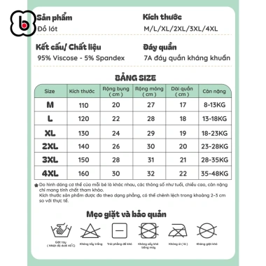 Quần lót bé gái BabyloveGO NT743 cotton mềm, chip trẻ em, giảm giá 59.000₫ 9