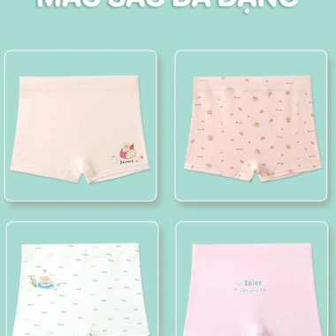 Quần lót bé gái BabyloveGO set 4 chiếc cotton mềm mịn thoáng mát 1-10 tuổi NT743 49.000 8