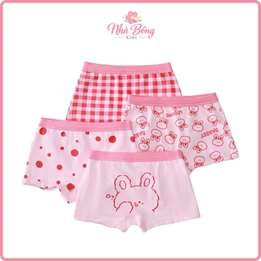 Quần Lót Bé Gái Cotton Co Giãn, Họa Tiết Dễ Thương, Thoáng Khí - Giá 126.736 VND 3