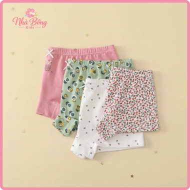Quần Lót Bé Gái Dáng Đùi Cotton Co Giãn Họa Tiết Dễ Thương Mềm Thoáng Khí 133k 2