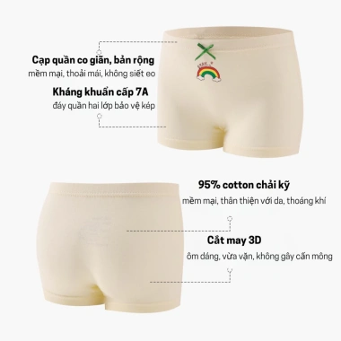 Quần Lót Bé Gái Dáng Đùi Họa Tiết Dễ Thương Co Giãn Thoáng Mát 133.000 VND 4