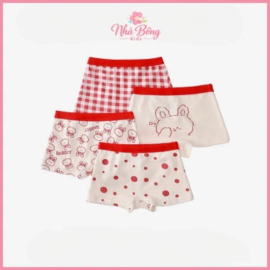 Quần Lót Bé Gái Dáng Đùi Họa Tiết Dễ Thương Cotton Mềm Mịn Thoáng Mát 133k Kids 2