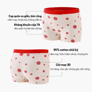 Quần Lót Bé Gái Dáng Đùi Họa Tiết Dễ Thương Cotton Mềm Mịn Thoáng Mát 133k Kids 5