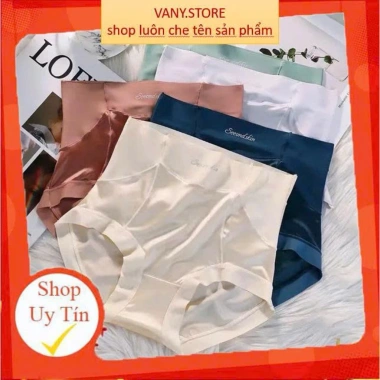 Quần Lót Cạp Cao Gen Bụng Su Lụa Satin Không Lộ Viền, Hỗ Trợ Vòng Eo Mảnh A154
