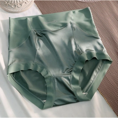 Quần Lót Cạp Cao Gen Bụng Su Lụa Satin Không Lộ Viền, Hỗ Trợ Vòng Eo Mảnh A154