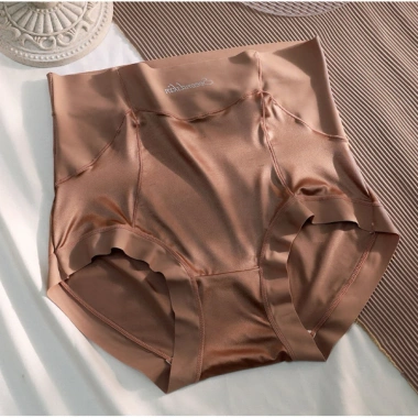 Quần Lót Cạp Cao Gen Bụng Su Lụa Satin Không Lộ Viền, Hỗ Trợ Vòng Eo Mảnh A154