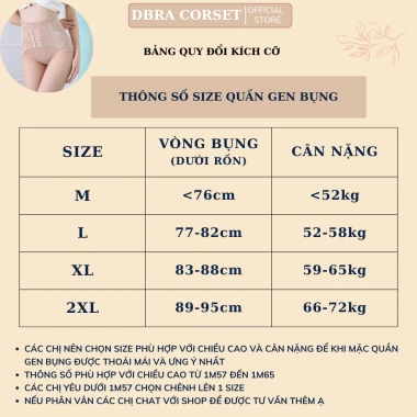 Quần Lót Định Hình Nữ DBRA CORSET Siết Eo Thon Gọn, Nâng Mông, Co Giãn Cao Cấp - 95k