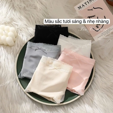 Quần lót lụa băng nơ siêu mỏng, thoáng khí, kháng khuẩn, thoải mái - 19.000đ