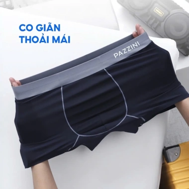 Quần lót nam boxer PAZZINI thun lạnh cao cấp, co giãn 4 chiều, thấm hút kháng khuẩn 129k