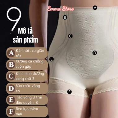 Quần lót nữ BodyGlow 9 trong 1 QS17: Đốt tan mỡ bụng, siết eo, nâng mông, định hình eo, đốt mỡ đùi 8