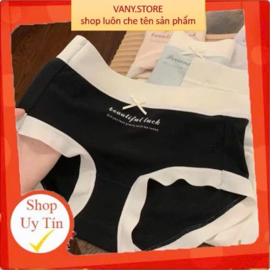 Quần lót nữ cao cấp cotton lụa mịn siêu co giãn đính nơ pastel giá 25.000 vnd