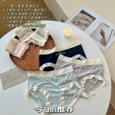 Quần lót nữ cao cấp cotton lụa mịn siêu co giãn đính nơ pastel giá 25.000 vnd