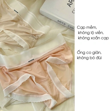 Quần lót nữ cao cấp su lụa tàng hình ren, ôm sát thoáng mát, kháng khuẩn 22.990₫