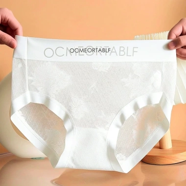 Quần Lót Nữ Cạp Cao Hoa Văn - Chip Mềm Mịn, Tôn Dáng, Không Lằn AMYBRA L1.268 Giá 36.000đ