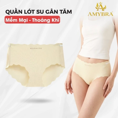 Quần Lót Nữ Cạp Vừa Đáy Dán Kháng Khuẩn, Chip Su Gân Mềm Mại, Thoáng Mát AMYBRA L8.368 - Giá 27.000đ