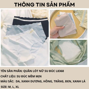 Quần Lót Nữ Cạp Vừa Đáy Dán Kháng Khuẩn, Chip Su Gân Mềm Mại, Thoáng Mát AMYBRA L8.368 - Giá 27.000đ
