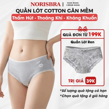 Quần lót nữ cotton 2 lớp đáy, họa tiết thú cute, cạp chip gân tăm co giản - 33.000đ