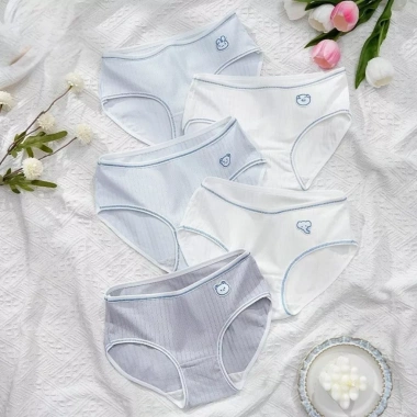 Quần lót nữ cotton 2 lớp đáy, họa tiết thú cute, cạp chip gân tăm co giản - 33.000đ